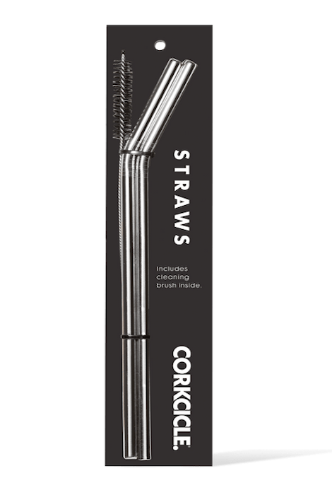 CORKCICLE TUMBLER STRAW 2 PACK STAINLESS STEEL