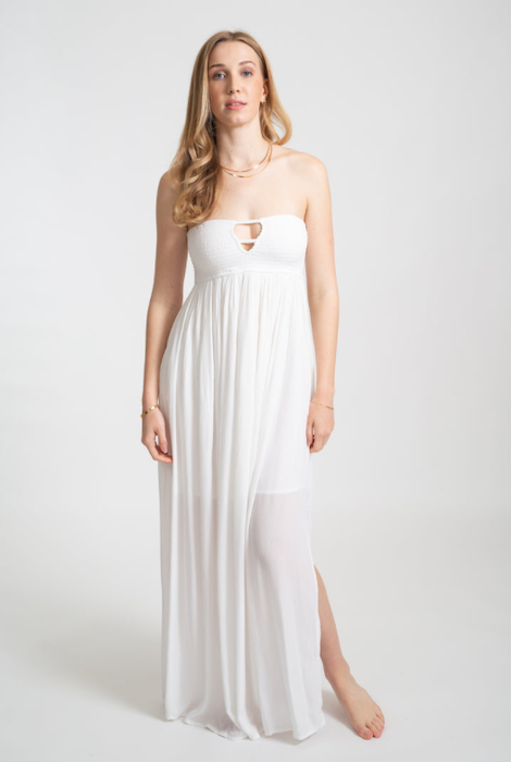 Koy Resort Miami Smocked Bandeau Dress Koy Resort Miami Smocked Bandeau Dress