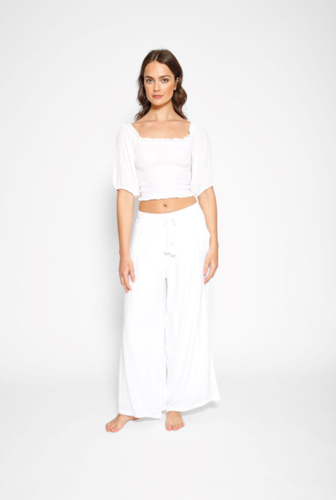 Koy Resort Miami Wide Leg Pants White