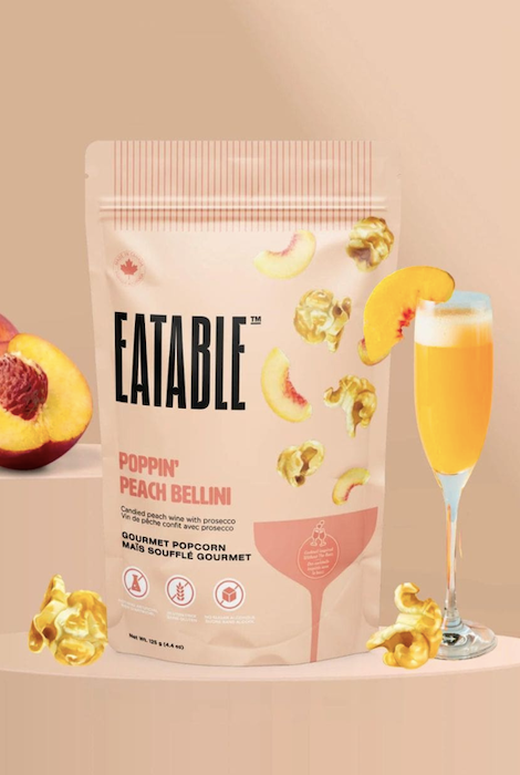 Eatable Gourmet Popcorn Poppin' Peach Bellini