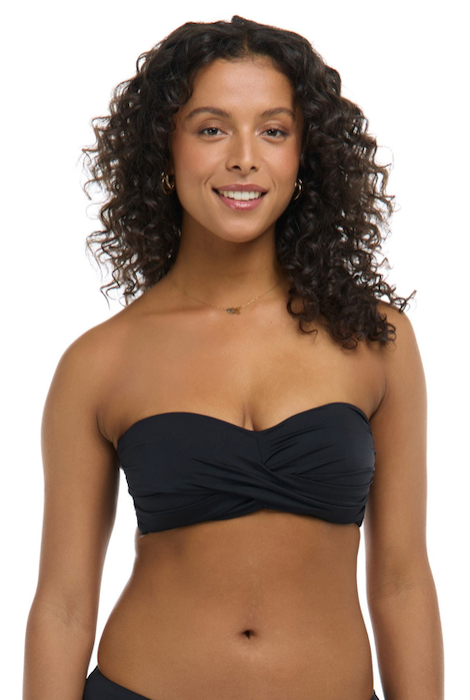 Skye Solids Clara Bandeau Top - Black