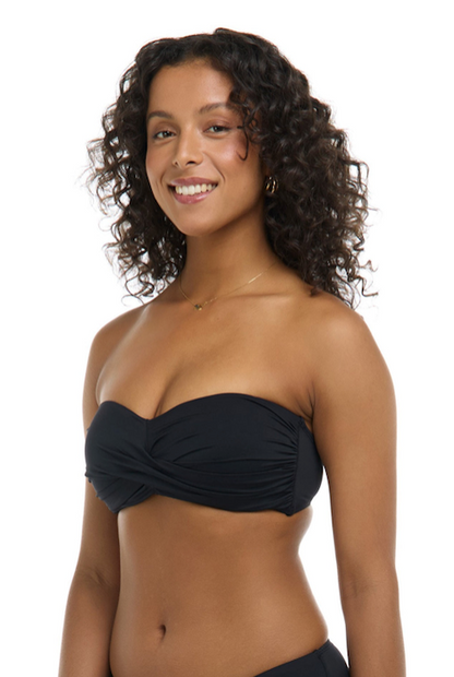 Skye Solids Clara Bandeau Top - Black