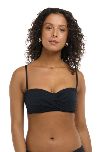 Skye Solids Clara Bandeau Top - Black