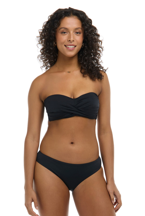 Skye Solids Clara Bandeau Top - Black