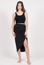 Koy Resort Laguna Ruched Skirt - Black