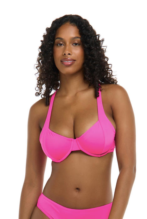 Eidon Solids Maya D - F Cup Underwire Top - Dragon Fruit