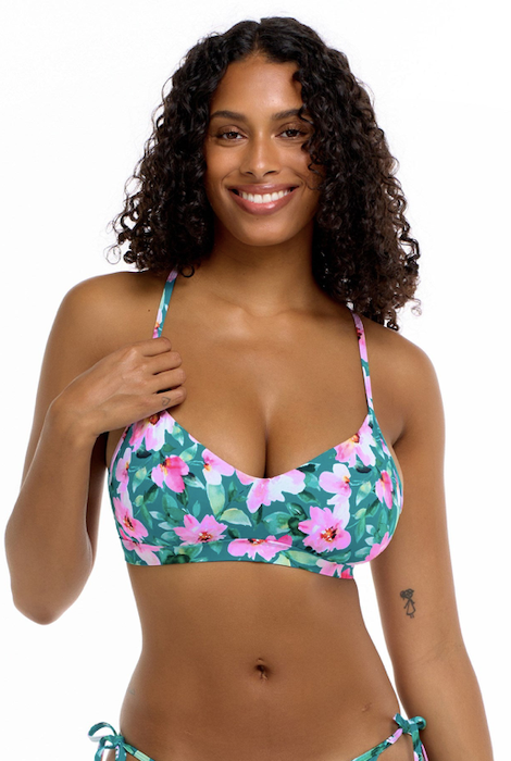 Eidon Tropical Paradise Madison D-F Cup Top Lagoon