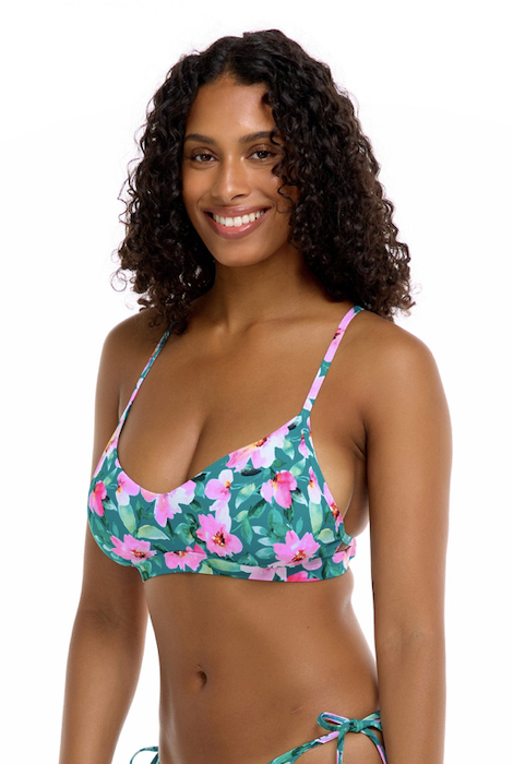 Eidon Tropical Paradise Madison D-F Cup Top Lagoon