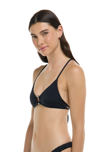 Eidon Solids Arlet Top - Black Licorice