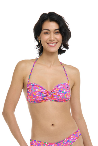 Eidon Medley Azalea Front Bandeau Top - Dragon Fruit