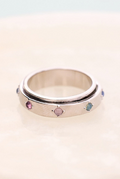 Pura Vida Mental Health Awareness Fidget Ring Silver