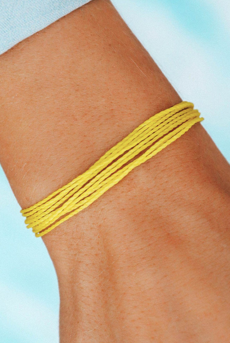 Pura Vida Bright Solid Bracelet Neon Yellow