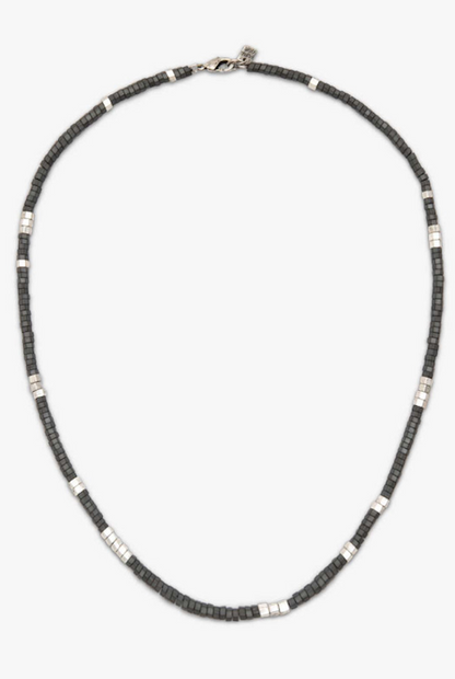 Pura Vida Men'S Faceted Pyrite Bead Necklace Silver O/S