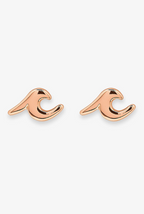 Pura Vida Wave Stud Earrings Rose Gold