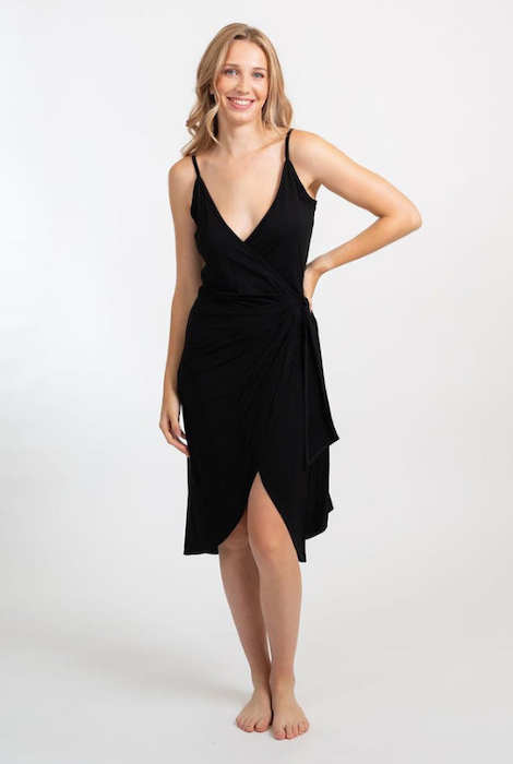 Koy Resort Laguna Tie Wrap Dress - Black