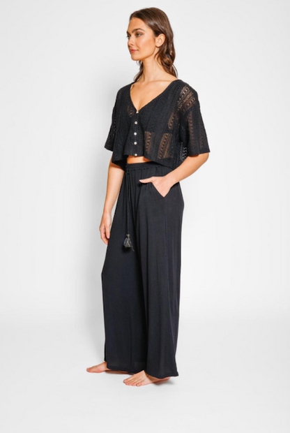 KOY RESORT MIAMI WIDE LEG PANTS BLACK