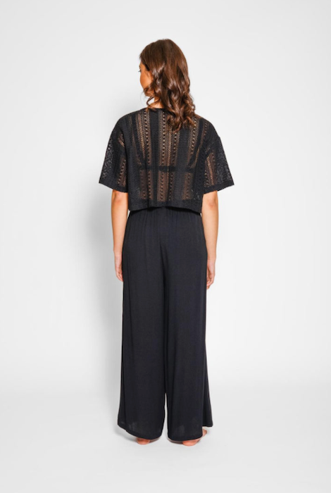 KOY RESORT MIAMI WIDE LEG PANTS BLACK