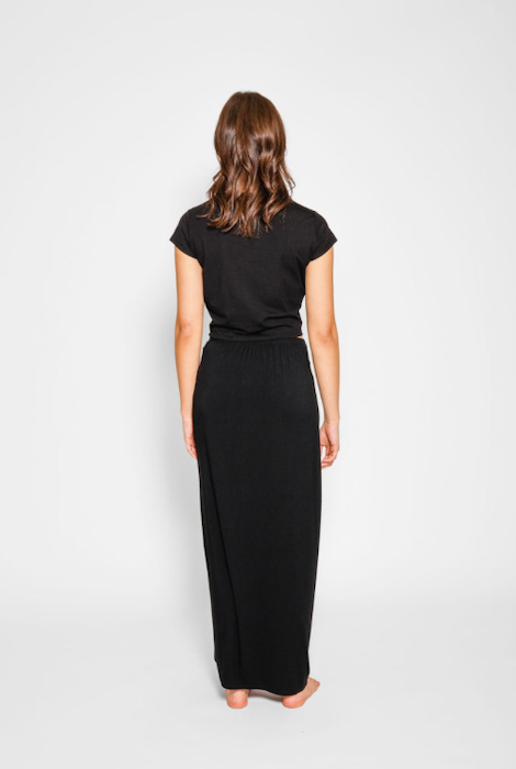 Koy Resort Laguna Tie Front Top - Black