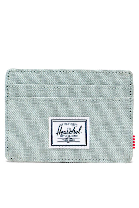 Herschel Charlie Cardholder Wallet - Iceberg Green Crosshatch