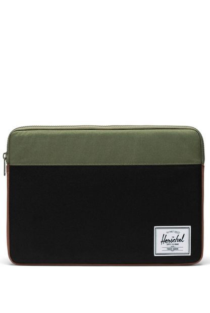 Herschel Anchor 15-16" Sleeve - Black/Four Leaf Clover/Saddle Brown