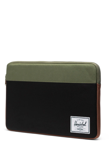 Herschel Anchor 15-16" Sleeve - Black/Four Leaf Clover/Saddle Brown