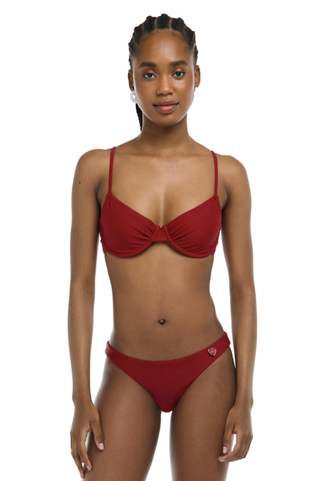 BODY GLOVE SMOOTHIES ALICE UNDERWIRE BIKINI TOP - CRANBERRY