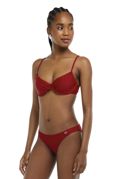 BODY GLOVE SMOOTHIES ALICE UNDERWIRE BIKINI TOP - CRANBERRY