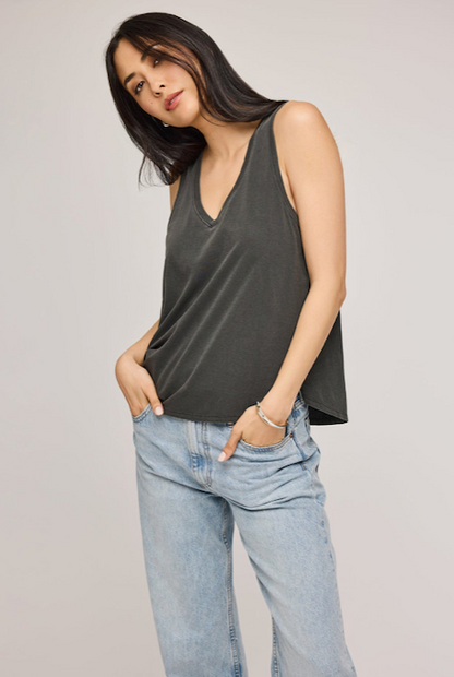 GENTLE FAWN GISELE TANK - WASHED BLACK