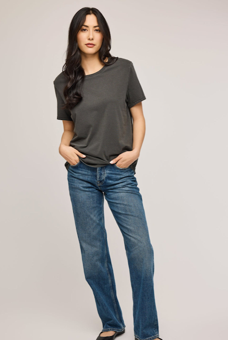 GENTLE FAWN VICTORIA T-SHIRT - WASHED BLACK