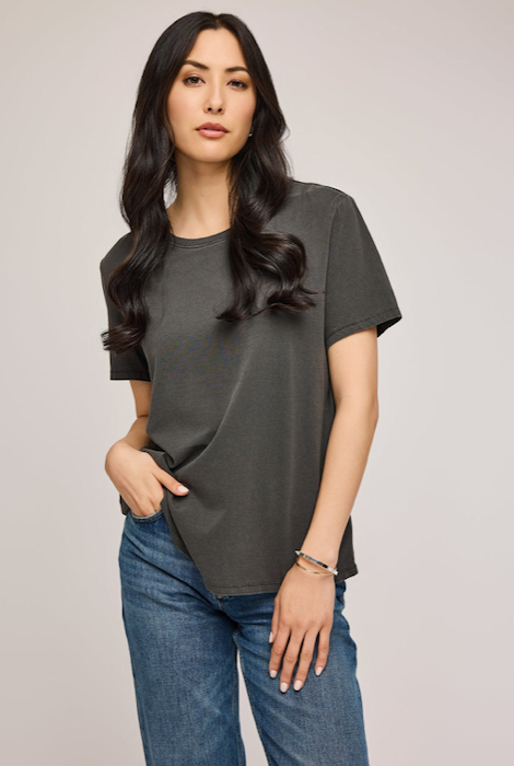 GENTLE FAWN VICTORIA T-SHIRT - WASHED BLACK