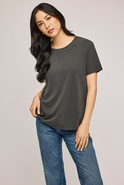 GENTLE FAWN VICTORIA T-SHIRT - WASHED BLACK