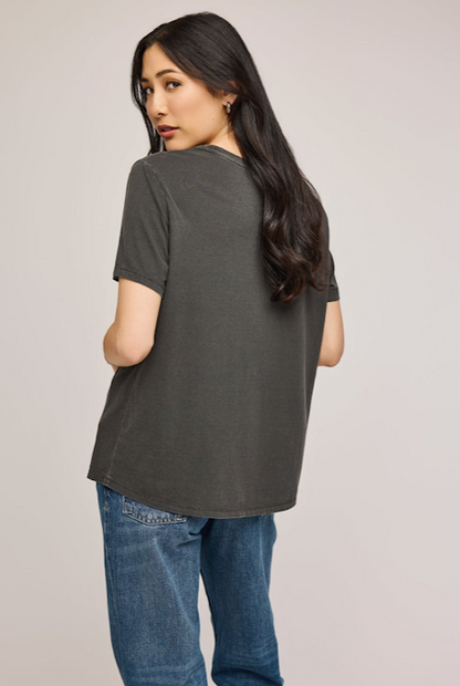 GENTLE FAWN VICTORIA T-SHIRT - WASHED BLACK