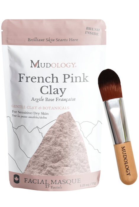 MUDOLOGY FRENCH PINK CLAY WITH BRUSH 50 G