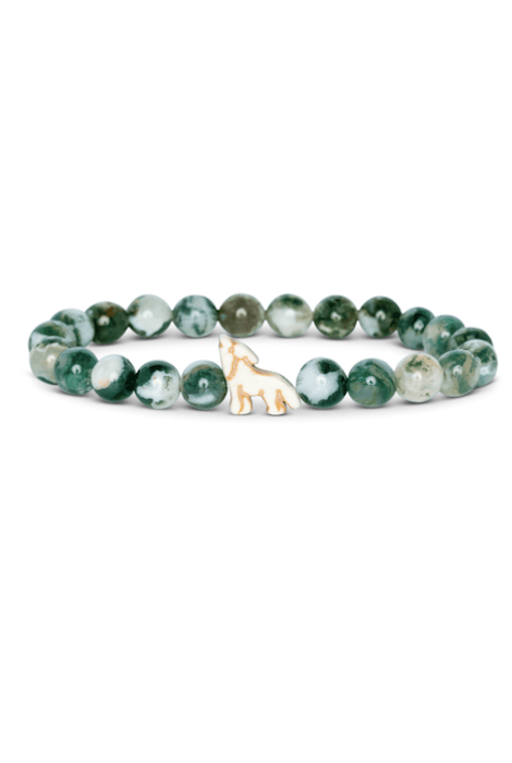 FAHLO THE SCOUT WOLF TRACKING BRACELET - WOODLAND GREEN