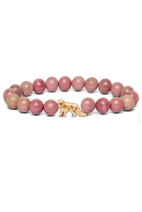 Fahlo The Ascent Snow Leopard Tracking Bracelet in Wildflower Pink
