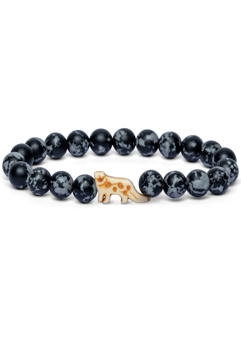 Fahlo The Ascent Snow Leopard Tracking Bracelet - Papillae Stone