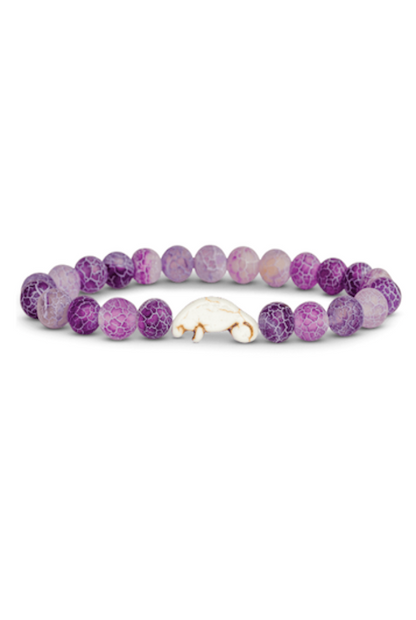 FAHLO THE DRIFT MANATEE TRACKING BRACELET - CORAL REEF VIOLET