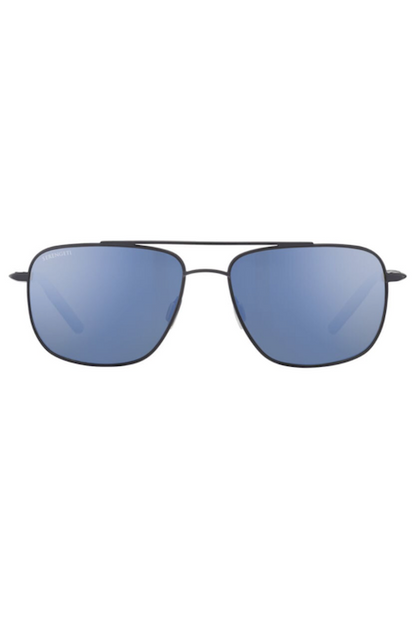 Serengeti Tellaro - Matte Black With Blue Inside Temple Tips / Mineral Polarized 555Nm Blue Cat 2 To 3