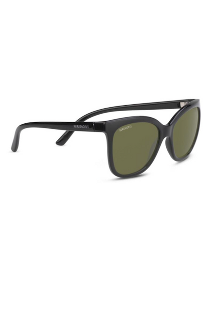 Serengeti Agata - Shiny Black / Mineral Polarized 555Nm Cat 3 To 3