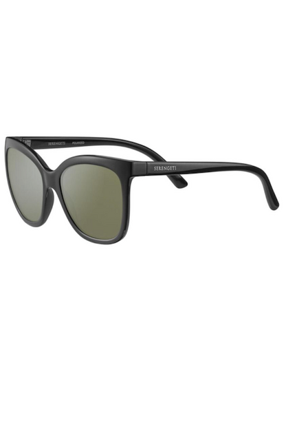 Serengeti Agata - Shiny Black / Mineral Polarized 555Nm Cat 3 To 3