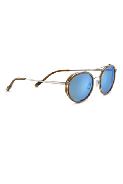 Serengeti Geary - Brown Buffalo Acetate With Shiny Gunmetal Metal / Mineral Polarized 555Nm Blue Cat 2 To 3