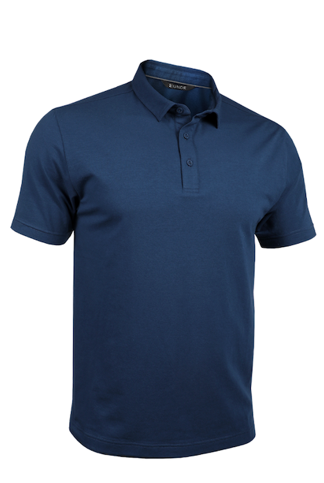 2UNDR Classic Polo 2.0 - Dark Navy, men's polo shirt product photograph