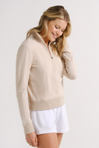 Travismathew Cloud Fleece Half Zip - Heather Natural