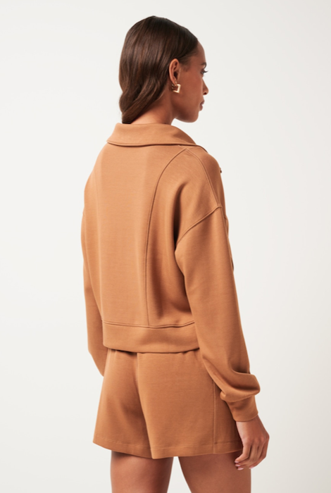 Travismathew Skyloft Soft Half Zip - Chestnut