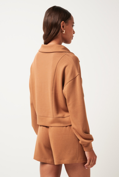 Travismathew Skyloft Soft Half Zip - Chestnut