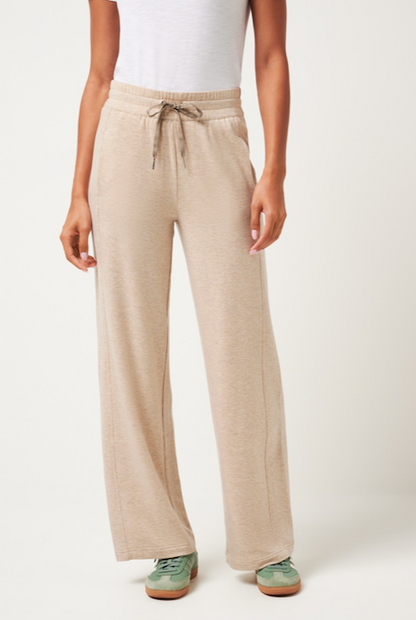 Travismathew Cloud Terry Wide Leg Pant - Heather Natural