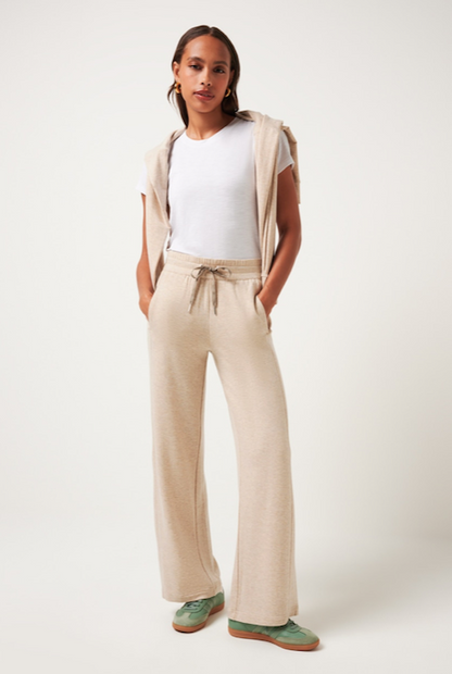 Travismathew Cloud Terry Wide Leg Pant - Heather Natural