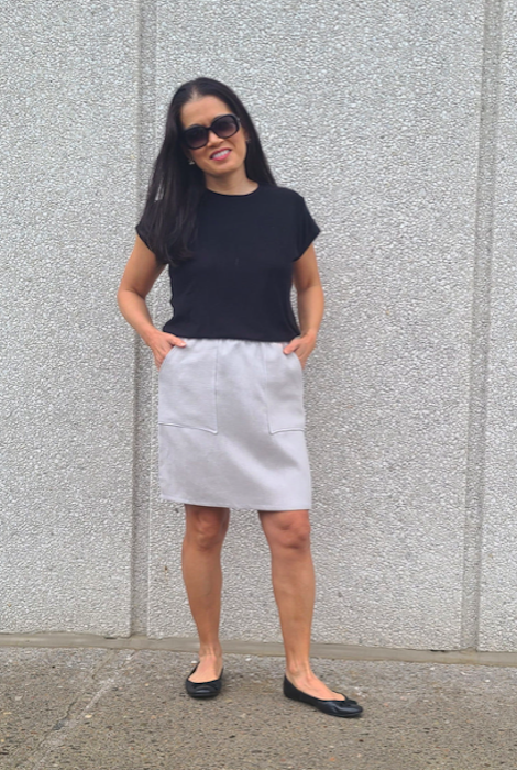 Pico Charlie Cole Inez Linen Skirt - Dove Grey