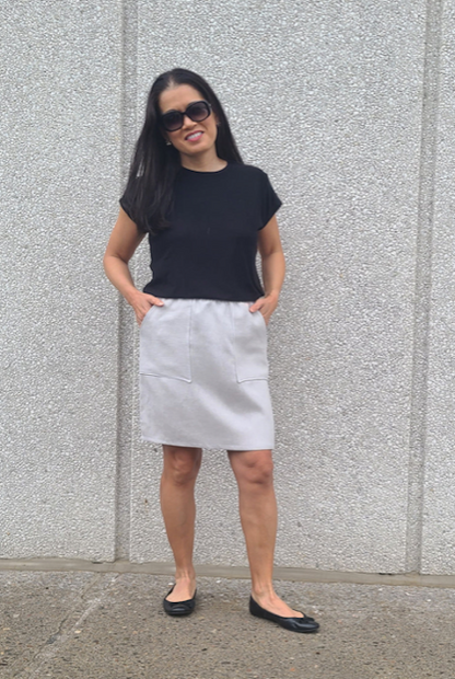 Pico Charlie Cole Inez Linen Skirt - Dove Grey