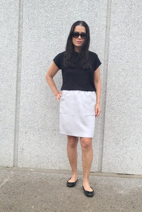 Pico Charlie Cole Inez Linen Skirt - Dove Grey